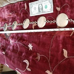 GOLD LOOKING CHAIN BELT WITH DISK GOLD LIKE ACCENTS